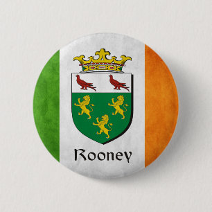 Rooney Irish Flag 6 Cm Round Badge