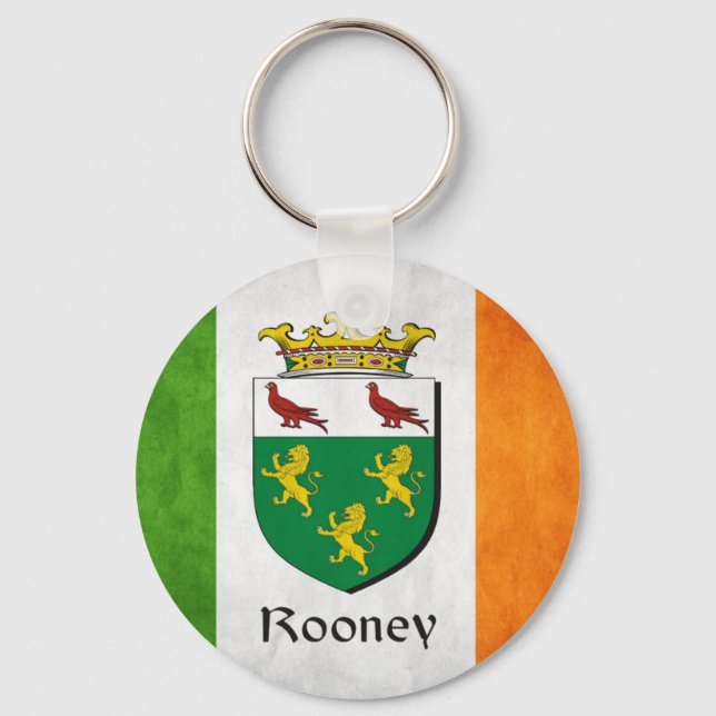 Rooney Irish Flag Key Ring (Front)