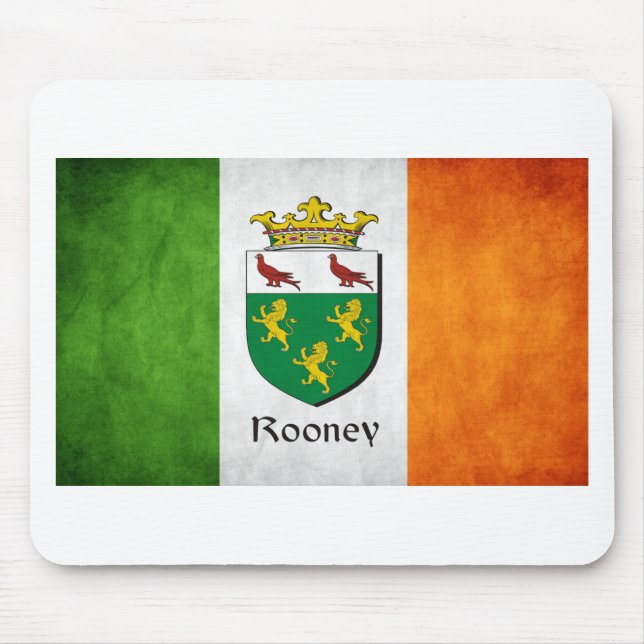 Rooney Irish Flag Mouse Mat (Front)