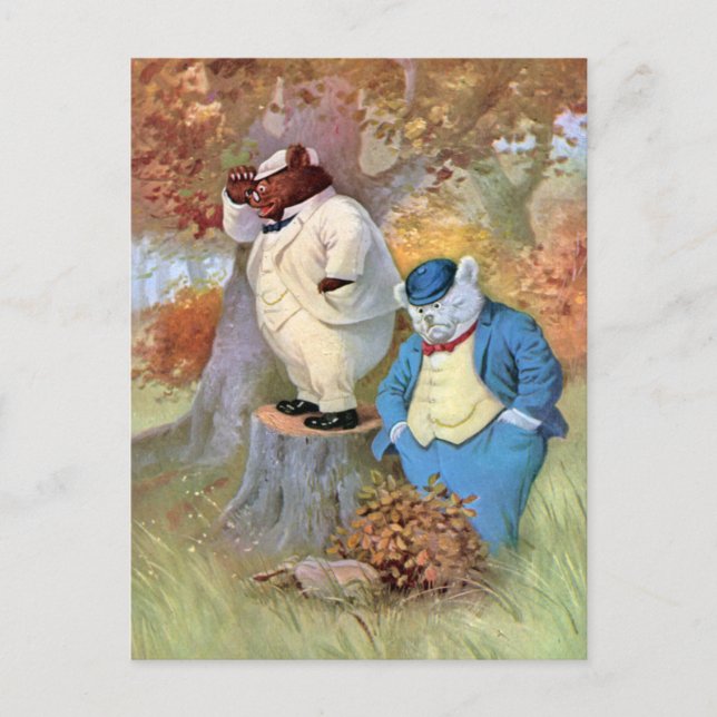 Roosevelt Bear Detectives in the Woods Postcard (Front)
