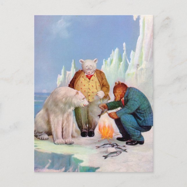 Roosevelt Bears Go Fishing In Alaska Postcard (Front)
