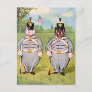 Roosevelt Bears In The Military Postcard