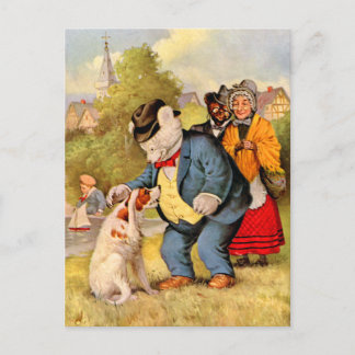 Roosevelt Bears & Old Mother Hubbard & Her Dog Postcard