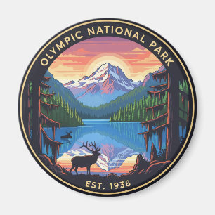 Roosevelt Elk Washington olympic national park Magnet