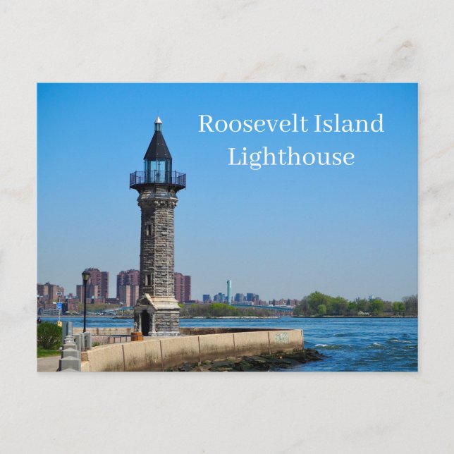 Roosevelt Island Lighthouse New York USA Postcard (Front)
