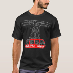 Roosevelt Island Tram Hand Drawn New York City  T-Shirt