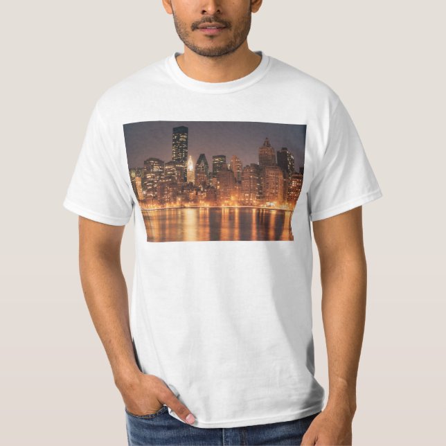 Roosevelt Island View of the New York City Skyline T-Shirt (Front)