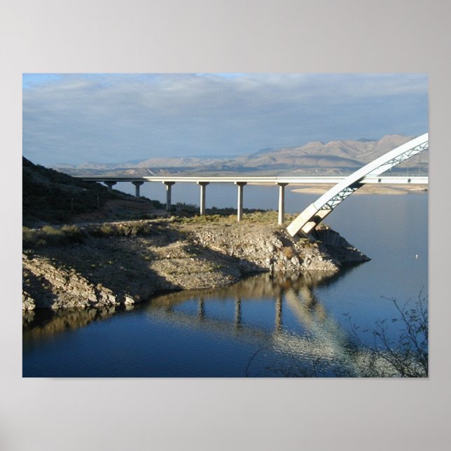 Roosevelt Lake Bridge, Arizona Poster (Front)