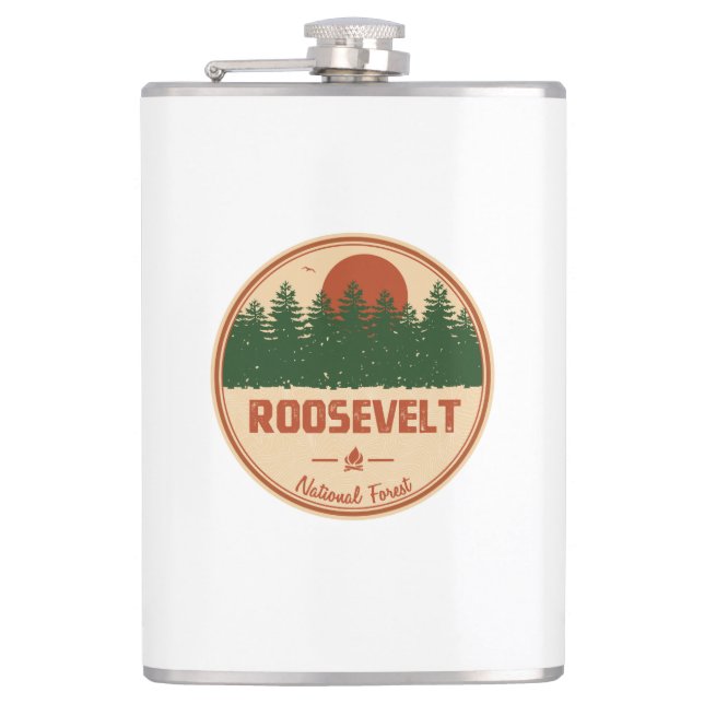 Roosevelt National Forest Hip Flask (Front)