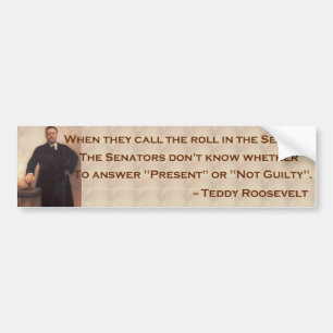 Roosevelt on the Senate Bumpersticker Bumper Sticker