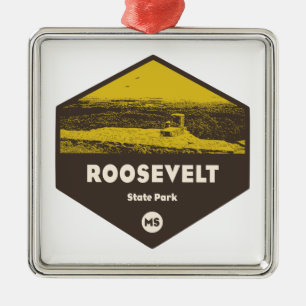 Roosevelt State Park Mississippi Metal Tree Decoration
