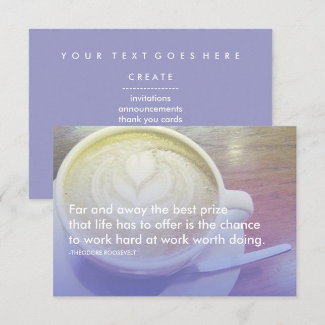 roosevelt success quote invitation (Front/Back)