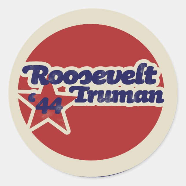 Roosevelt Truman 44 Classic Round Sticker (Front)