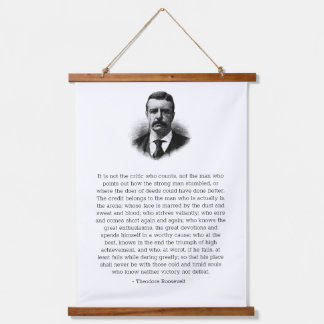 Roosevelt's Man in the Arena Hanging Tapestry