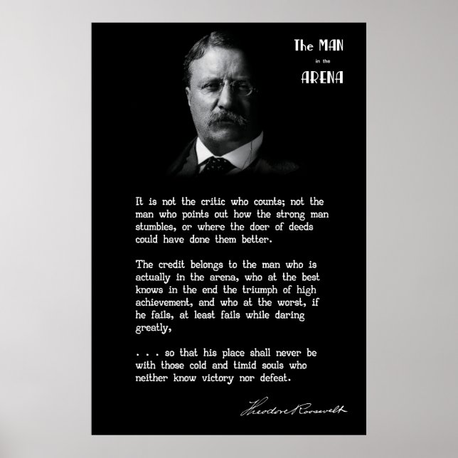Roosevelt's MAN in the ARENA Speech 2 Poster (Front)