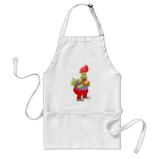 *Roostar eating a hamburger* Standard Apron
