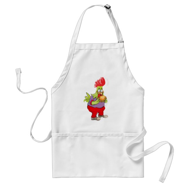 *Roostar eating a hamburger* Standard Apron (Front)
