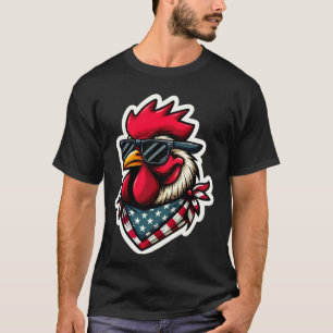 Rooster 4th Of July American Independence Day USA T-Shirt