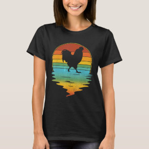 Rooster 80s Vintage Retro Sunset Chicken Classic T-Shirt