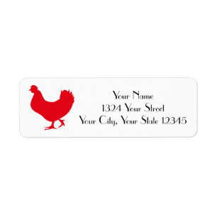 Rooster Address Label