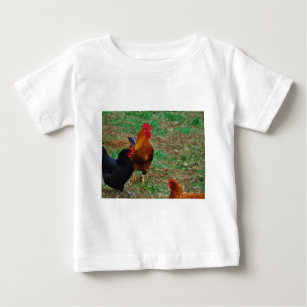 Rooster and Black Hen Baby T-Shirt
