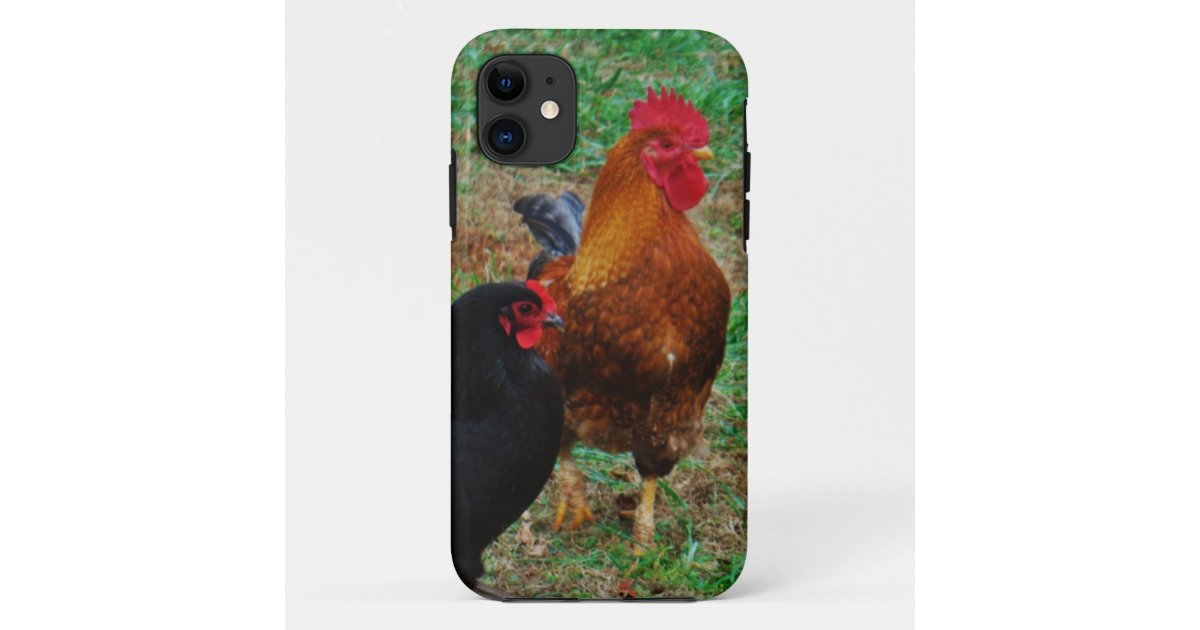 Rooster and Black Hen Case-Mate iPhone Case | Zazzle