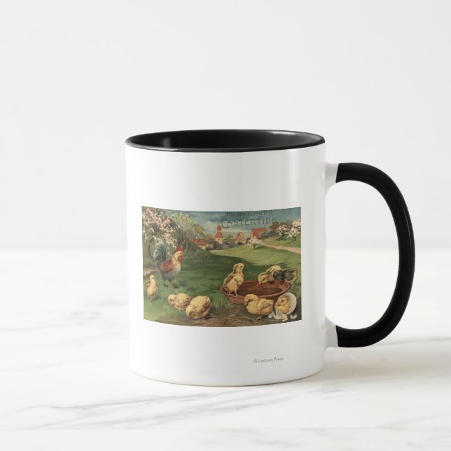 Rooster and Chicks Mug (Right)