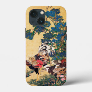 Rooster and Hen with Hydrangeas by Ito Jakuchu iPhone 13 Mini Case