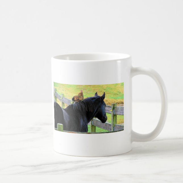 Rooster And Mare Coffee Mug (Right)