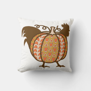 Rooster and Pumpkin    Cushion