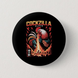 Rooster Art Japanesechicken Cute Chicken Lover  6 Cm Round Badge