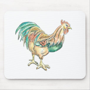 Rooster Art Mouse Mat