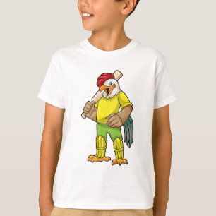 Rooster as Batsman with Cricket bat T-Shirt