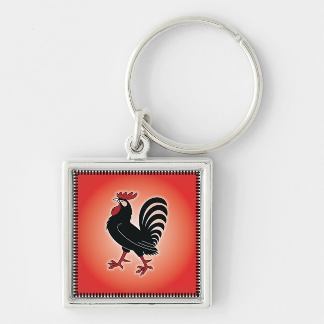 Rooster Attitude Key Ring (Front)