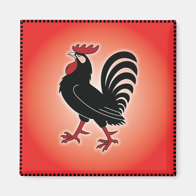 Rooster Attitude Magnet (Front)