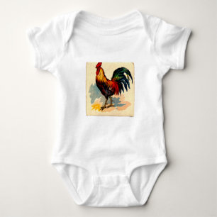rooster baby bodysuit