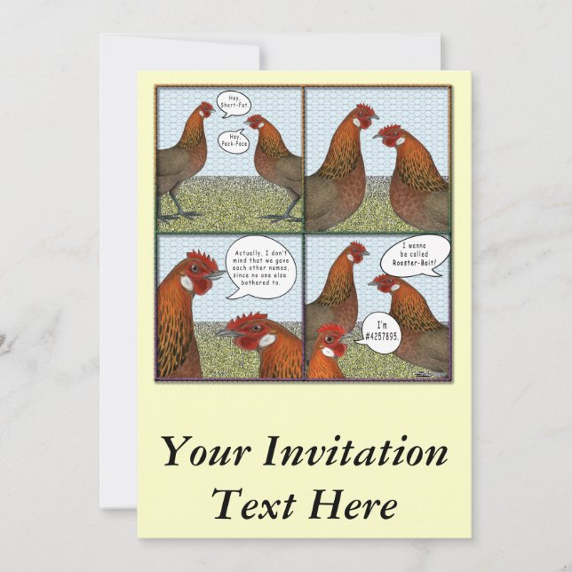 Rooster Bait Invitation (Front)
