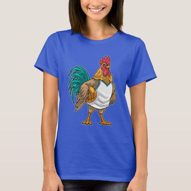 Rooster Basketball player Basketball Sports T-Shirt (Front)
