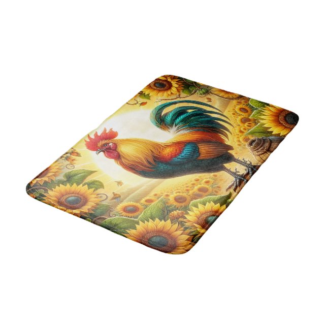 Rooster Bath Mat (Angled)