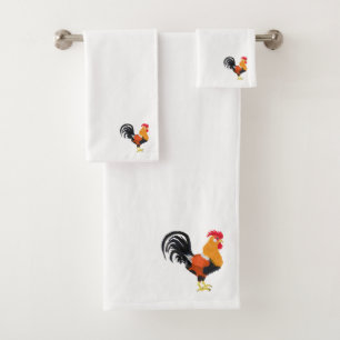 Rooster Bath Towel Set