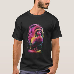 Rooster Bird Colourful Feathers Farm Animal Gift T T-Shirt