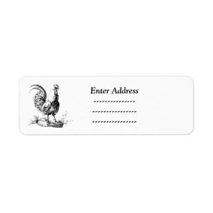 Rooster Bird Custom address label Sticker
