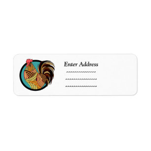 Rooster Bird Custom address label Sticker