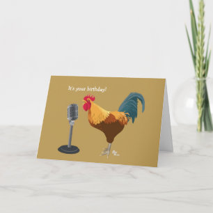 Rooster Birthday Card