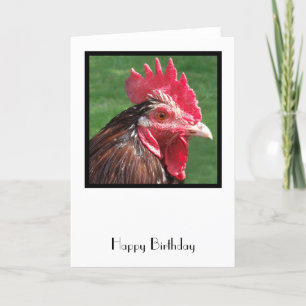 Rooster Birthday Card
