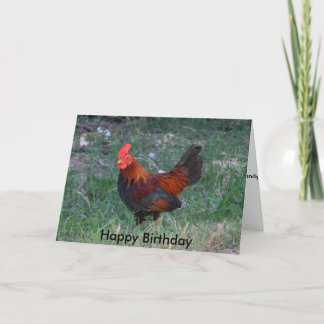 Rooster Birthday Card