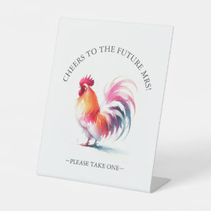 Rooster Bridal Shower Favour Sign
