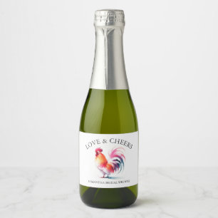 Rooster Bridal Shower Gifts For Guests Sparkling Wine Label