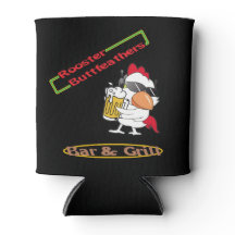 Rooster Buttfeathers Can Coozy