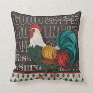Rooster  Chalkboard Rise &Shine Pillow
